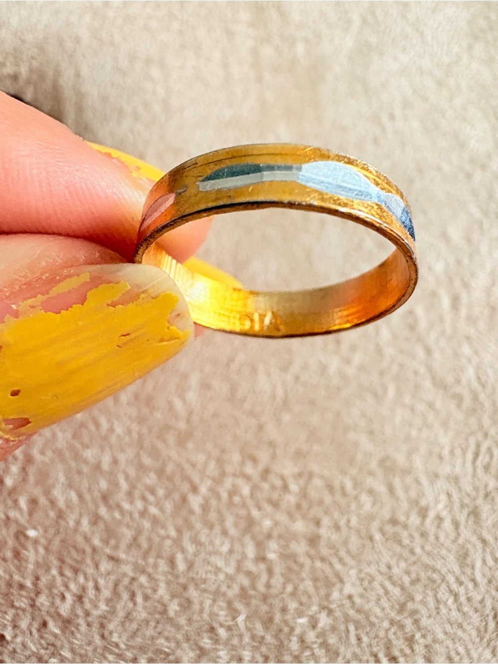 Gold and Silver Two-Tone Women's Band Ring